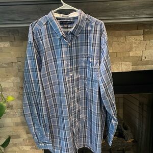 Men’s long sleeve plaid dress shirt size 2XLT